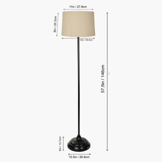 Westons Craft Floor Lamp with Fabric Shade