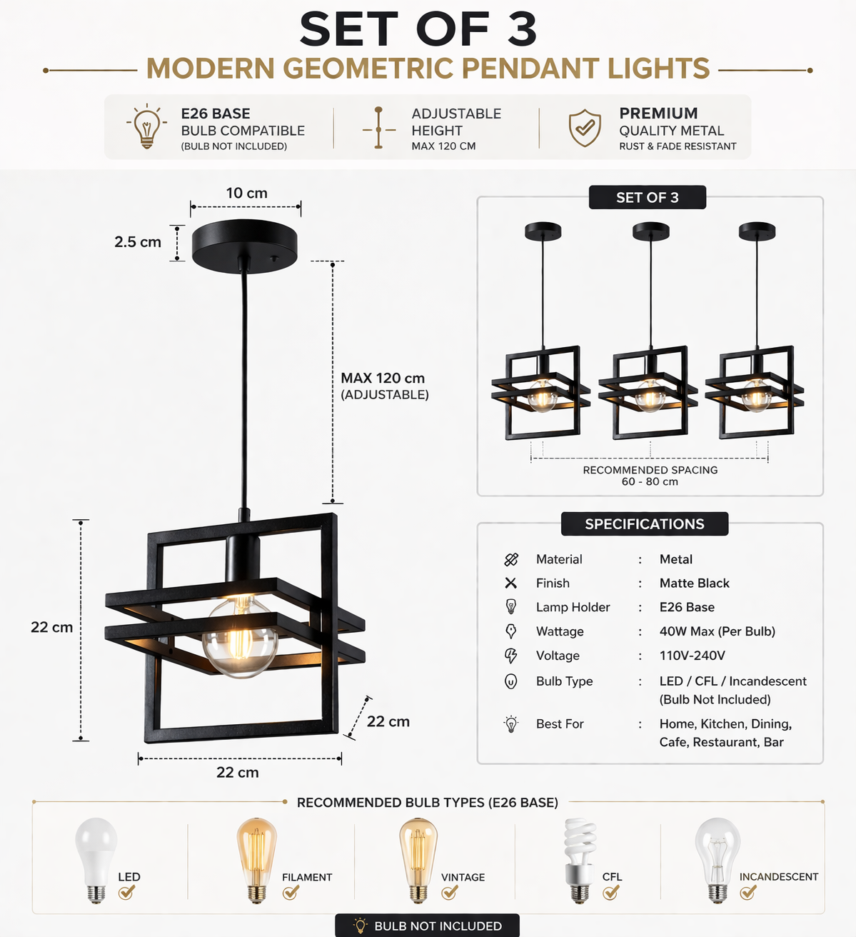 Modern Cube Pendant Lights