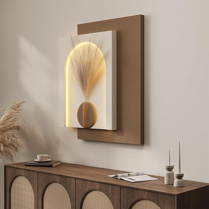 Luxury LED Wall Art Panel | Modern Illuminated Arch Wall Décor | Contemporary Bedroom & Living Room Accent Piece