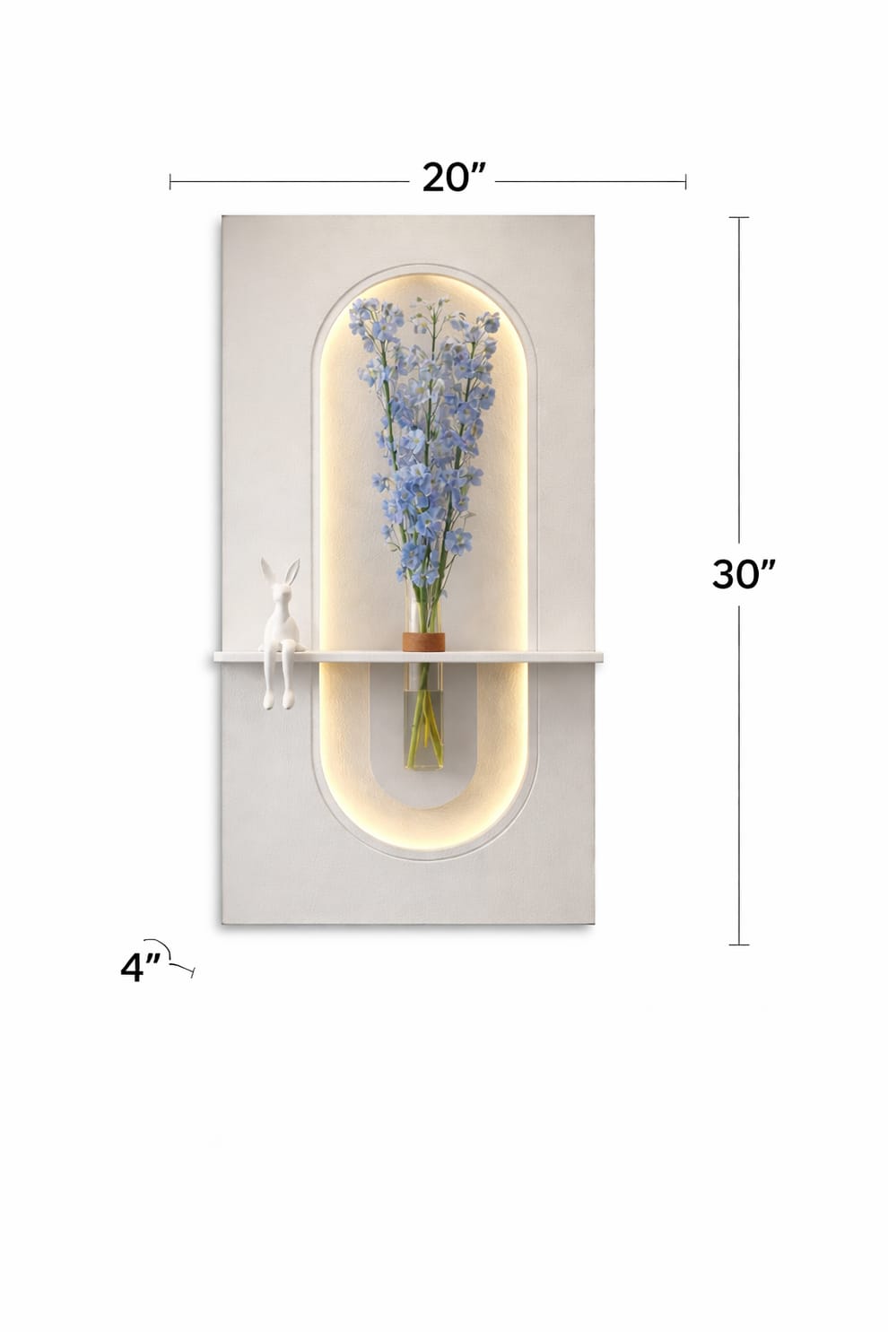 LED Wall Shelf Vase Frame (20” x 30”)