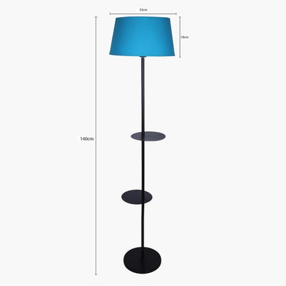 “Modern Floor Lamp with Dual Shelves | Minimalist Standing Lamp with Storage for Living Room & Bedroom”
