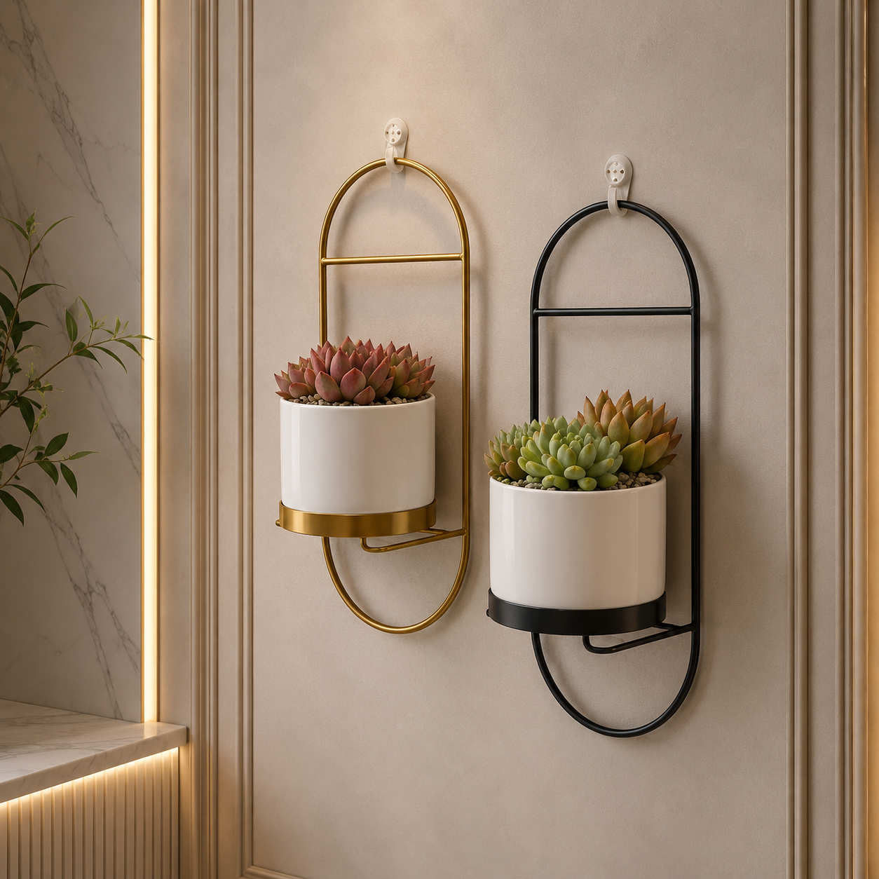Hanging Flower Pot Stand set of 2