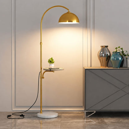 Modern Floor Lamp with Side Table | Nordic Standing Lamp for Living Room