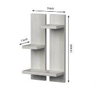 Modern 4-Tier Wooden Wall Shelf | Decorative Floating Storage Rack | Space-Saving Wall Mounted Display Shelf
