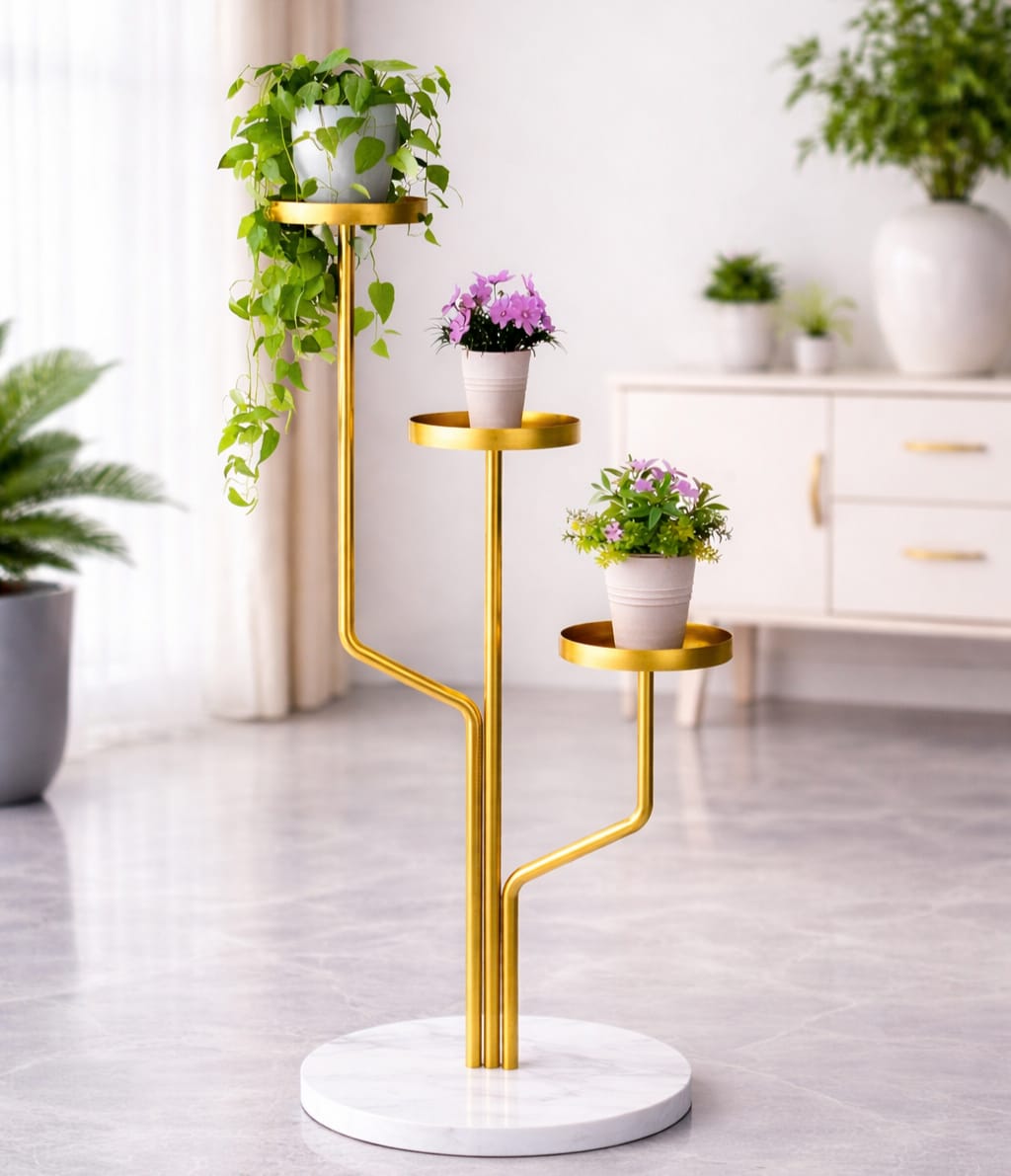 Stylish Gold Plant Stand 3 Tier | Upgrade Your Home Decor Instantly