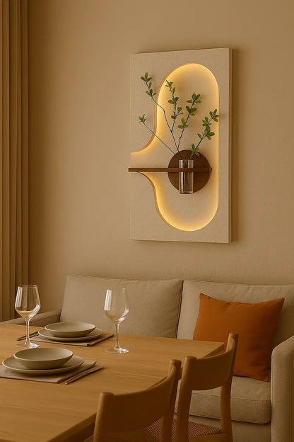 Modern LED Wall Vase Light Decor | Nordic Wall Hanging Flower Vase Lamp for Living Room & Bedroom