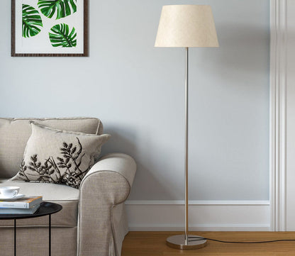 Modern Artistic Gold Metal Finish Sleek White Color Floor Lamp