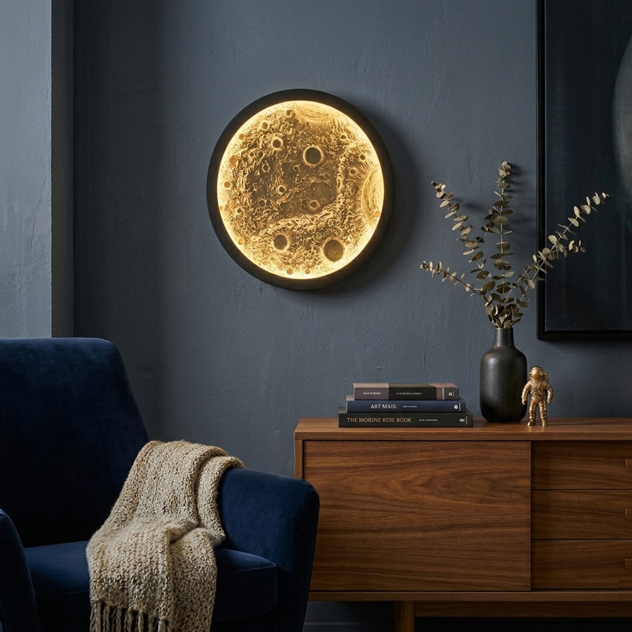 Extra Large 3D Moon LED Wall Light | Luxury Lunar Decorative Wall Lamp for Home Décor