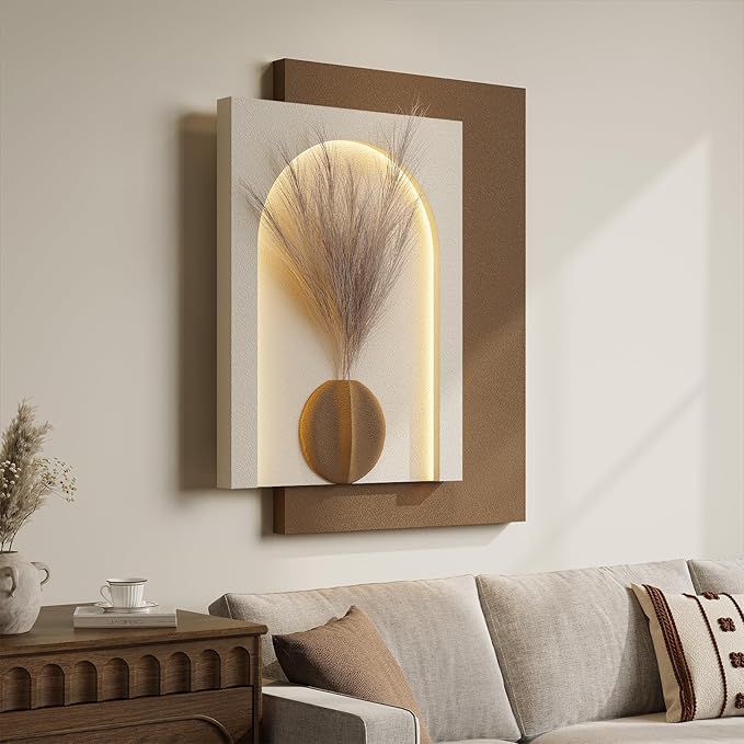 Luxury LED Wall Art Panel | Modern Illuminated Arch Wall Décor | Contemporary Bedroom & Living Room Accent Piece