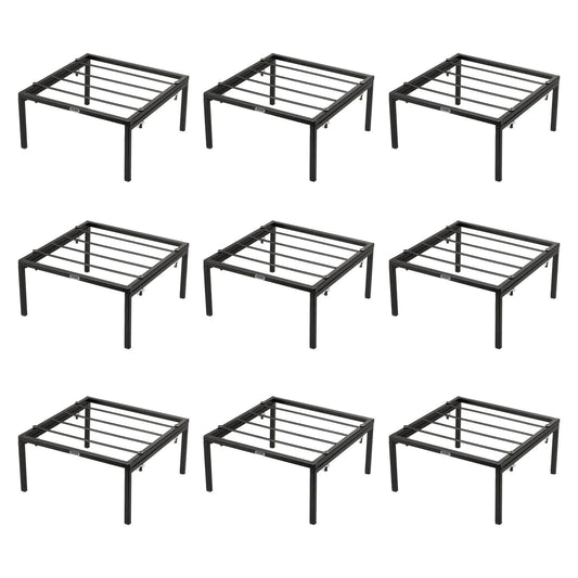 Heavy-Duty Metal Plant Stand Set of 9 | Elevated Flower Pot Risers | Indoor & Outdoor Plant Display Rack