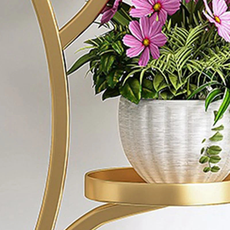 Stylish Golden 4 Layer Plant Stand