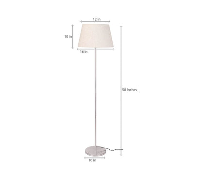 Modern Artistic Gold Metal Finish Sleek White Color Floor Lamp