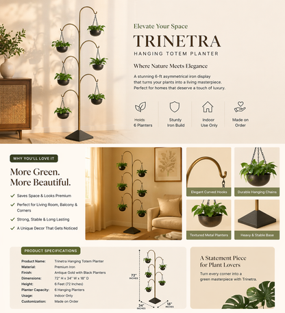 Modern Hanging Planter Stand