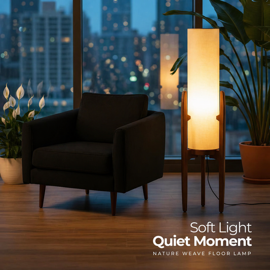 NatureWeave Floor Lamp – Warm Ambient Designer Light