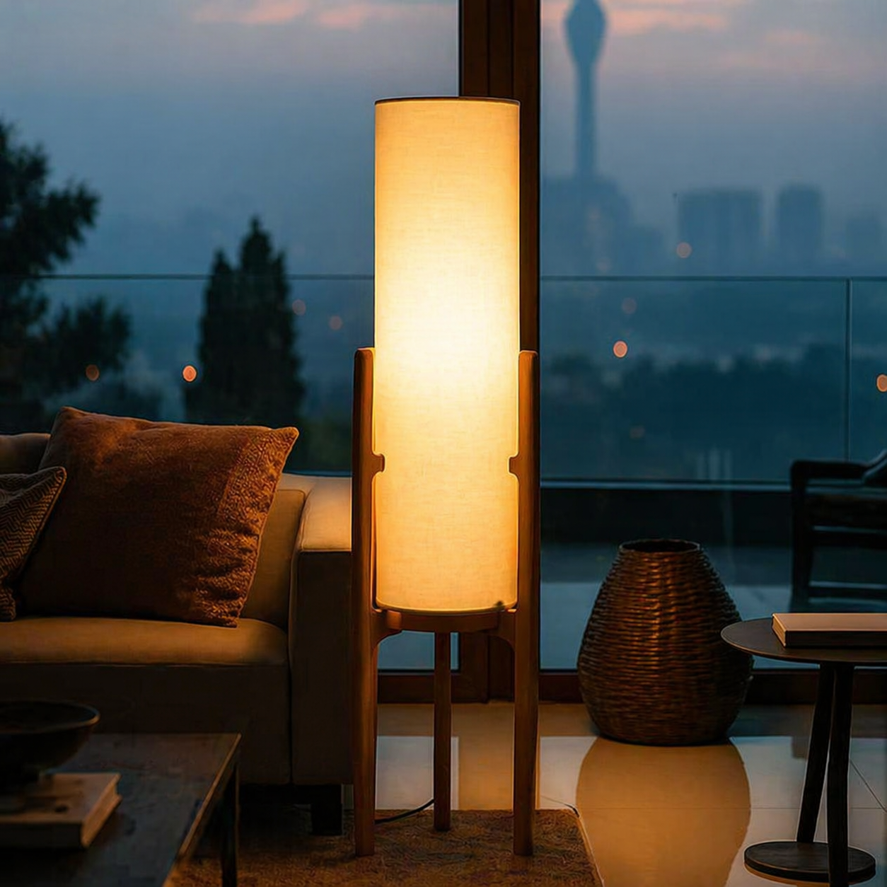 NatureWeave Floor Lamp – Warm Ambient Designer Light