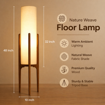 NatureWeave Floor Lamp – Warm Ambient Designer Light