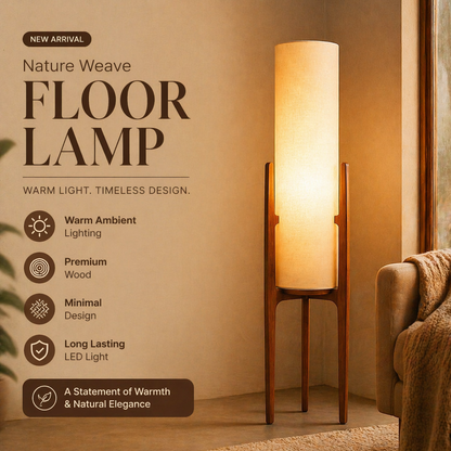 NatureWeave Floor Lamp – Warm Ambient Designer Light