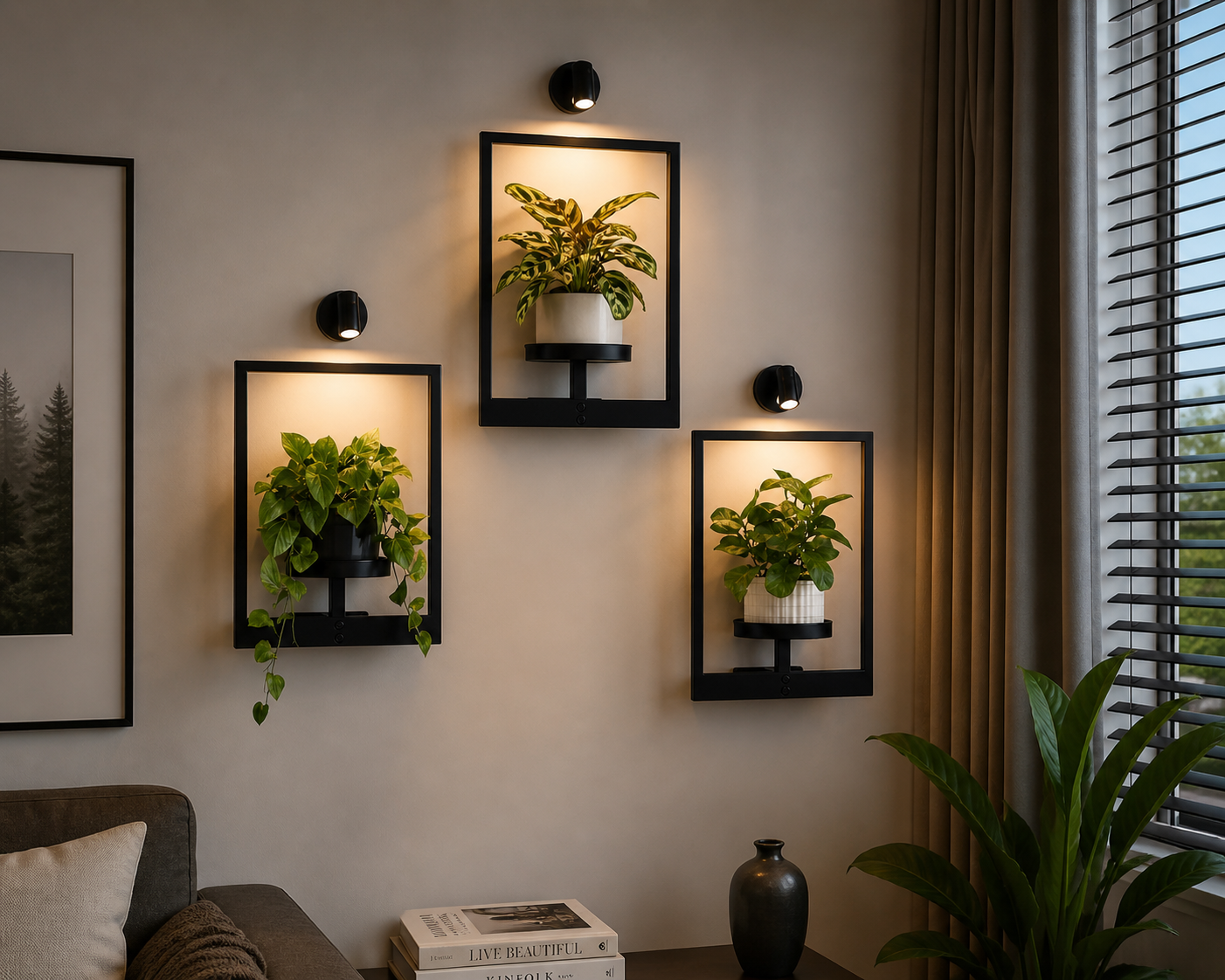 Luxury Wall Plant Holder Frame Set of 3