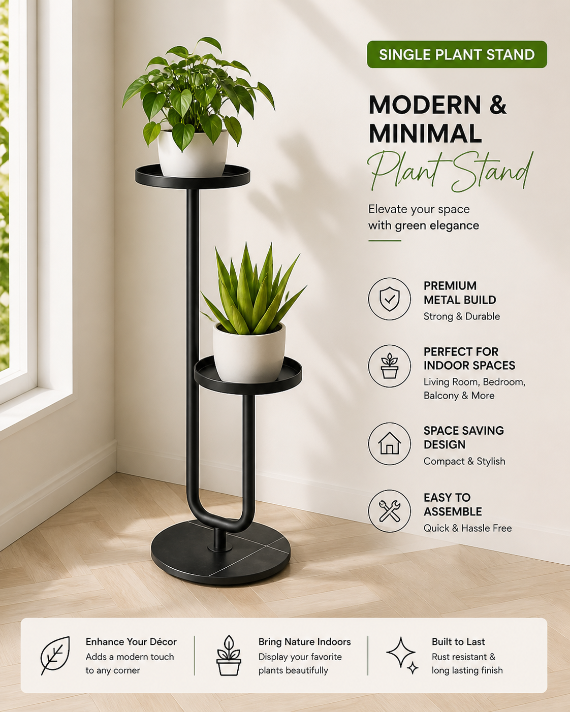 Modern Floor Plant Stand