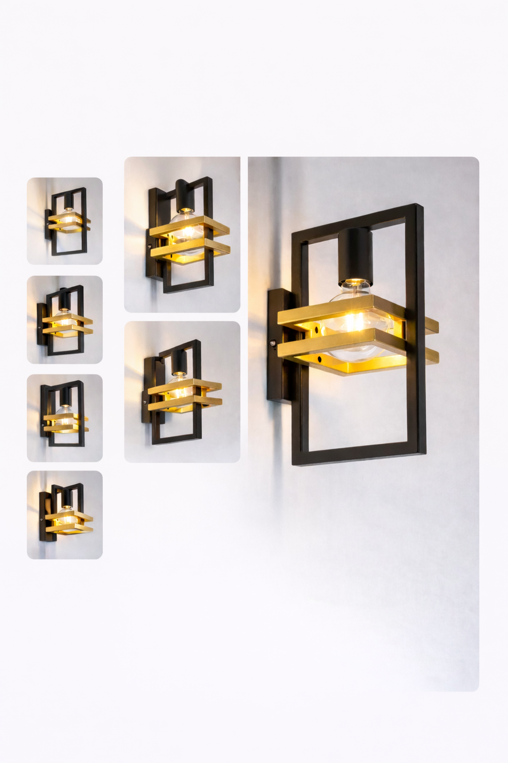 Modern Black Gold Wall Sconce Lamp