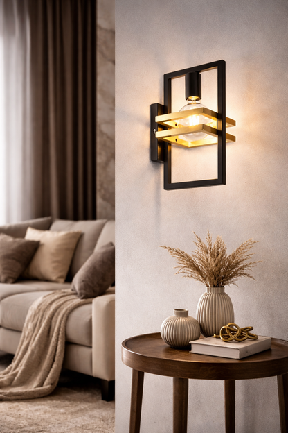 Modern Black Gold Wall Sconce Lamp
