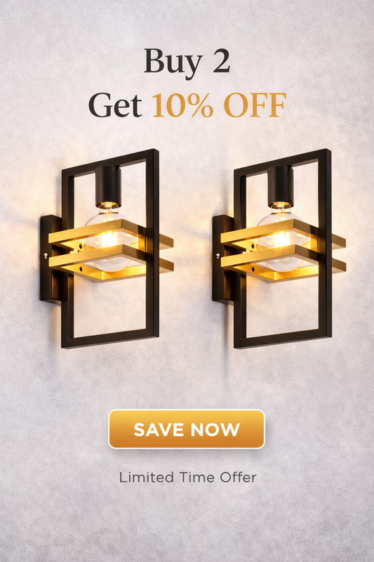 Modern Black Gold Wall Sconce Lamp