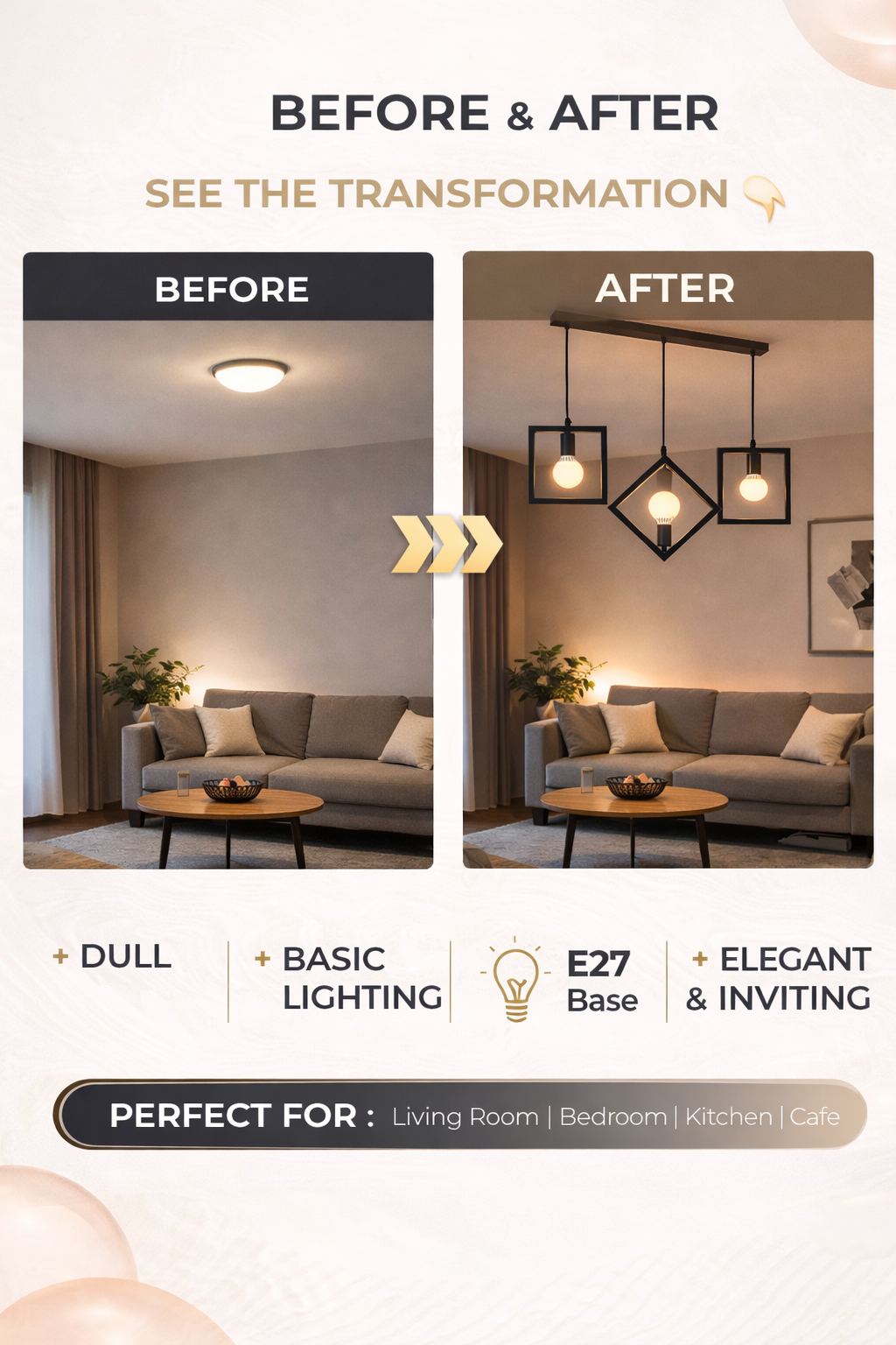 Luxury Hanging Frame Lights