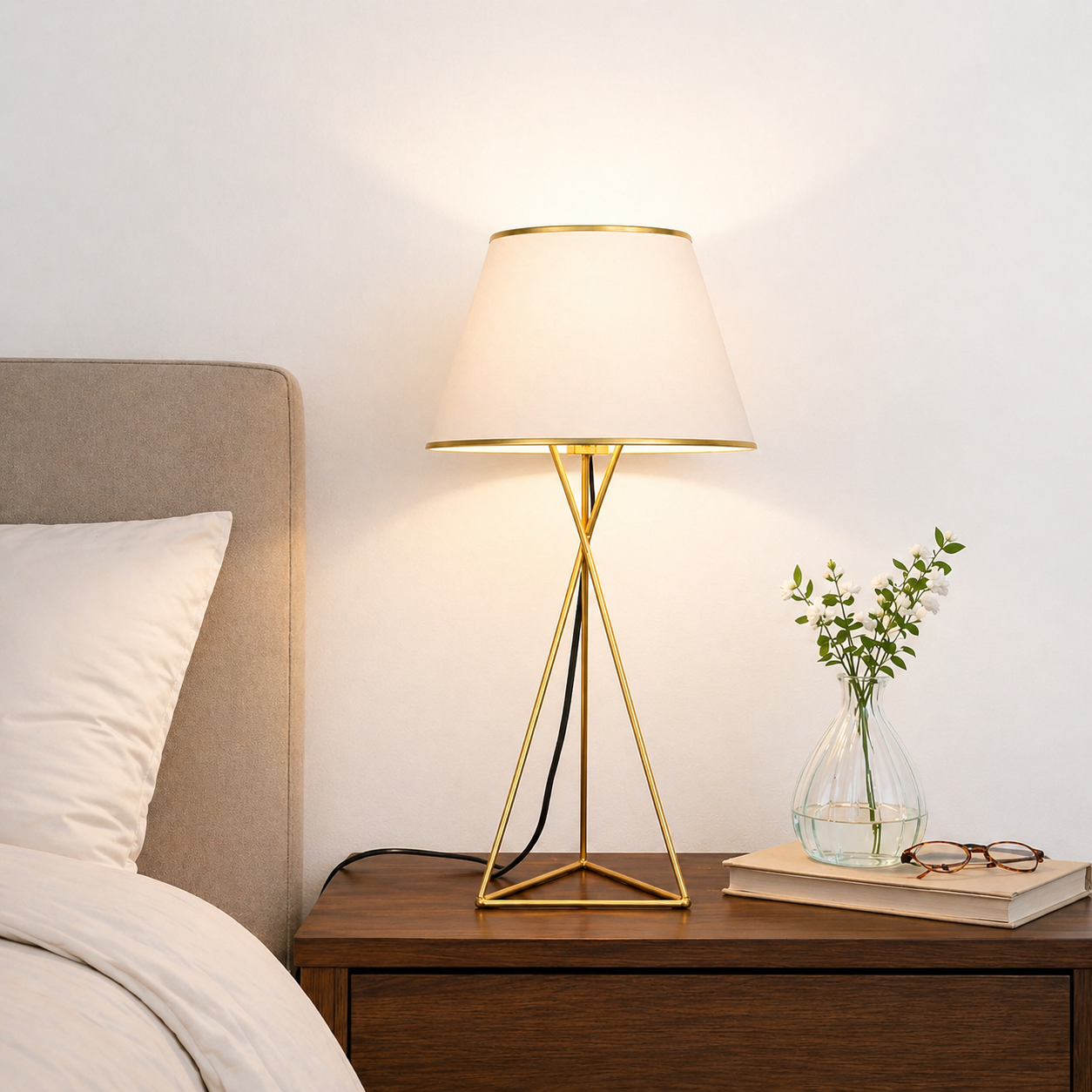 Modern Gold Bedside Table Lamp