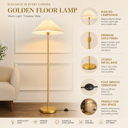 Golden Glow Floor Lamp