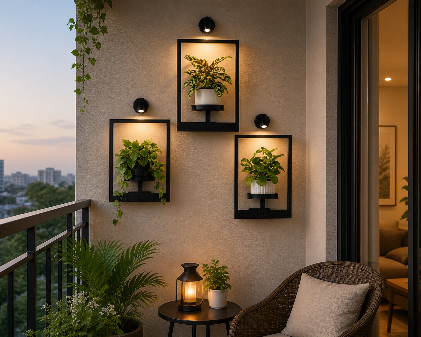 Luxury Wall Plant Holder Frame Set of 3