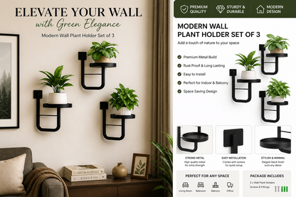 Aesthetic Wall Planter Stand Set