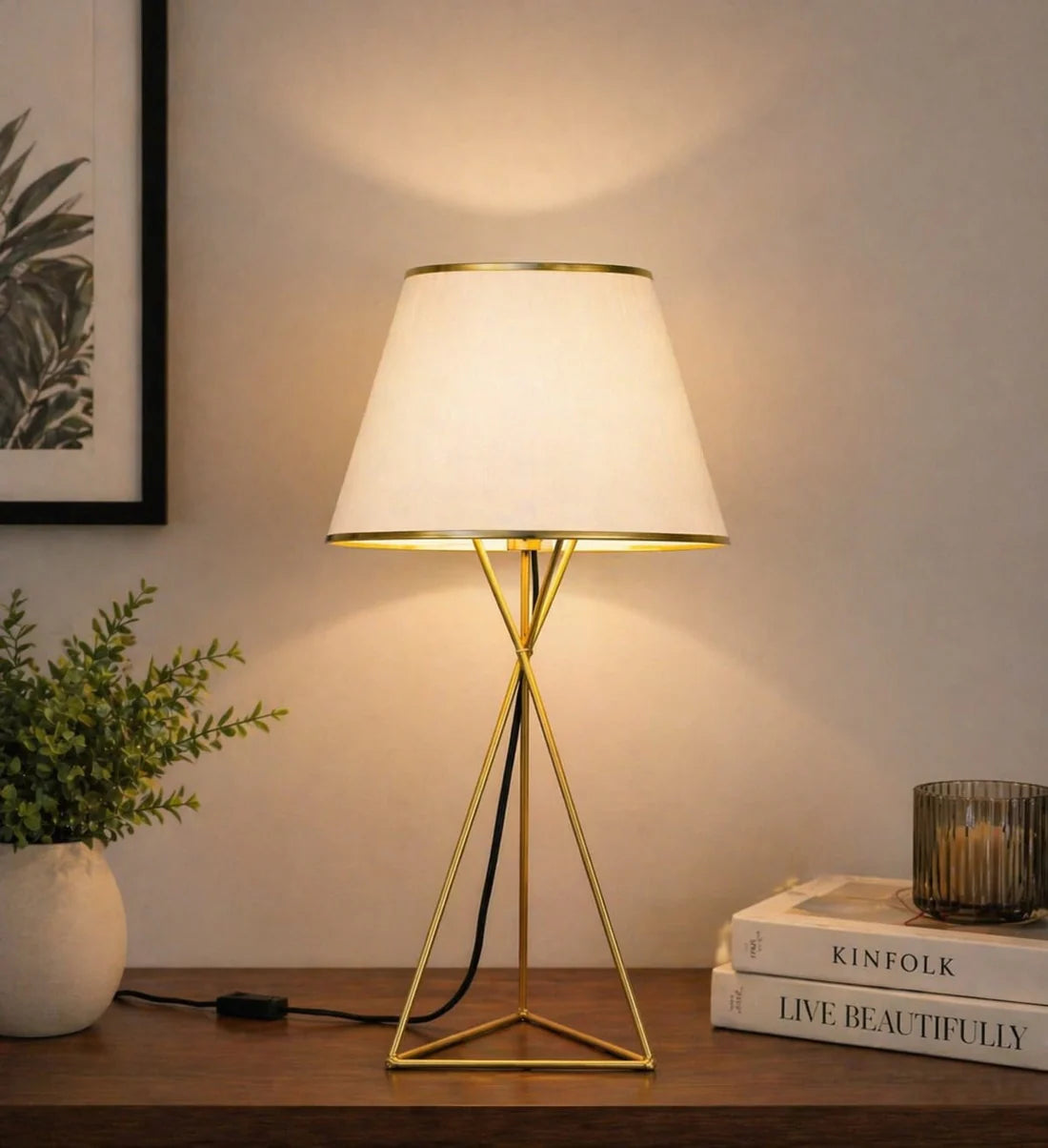 Modern Gold Bedside Table Lamp