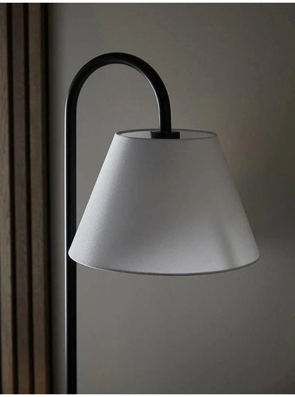 Lamp with Table – Modern Black Standing Light for Bedroom, Living Room & Study”