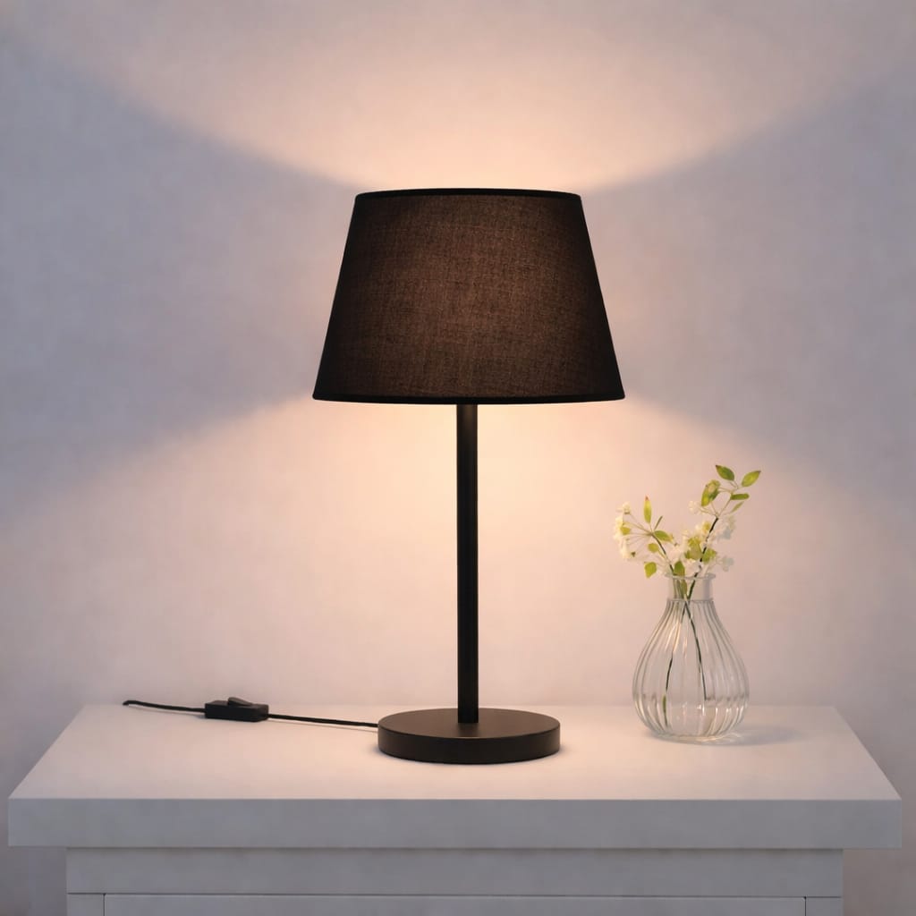 “Elegant Modern Room Lighting with Minimalist Table Lamp”