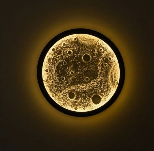 3D Moon LED Wall Light | Large Lunar Decorative Wall Lamp for Modern Home Déco
