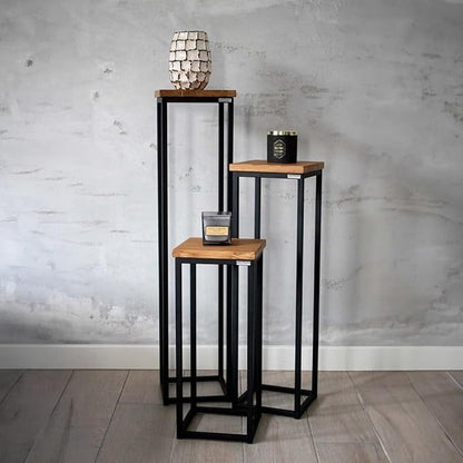 Stylish 3-Piece Plant Stand Set – Modern Indoor Planter Display Stands