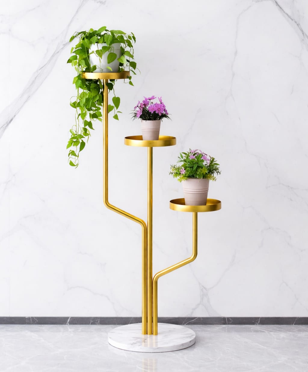 Stylish Gold Plant Stand 3 Tier | Upgrade Your Home Decor Instantly