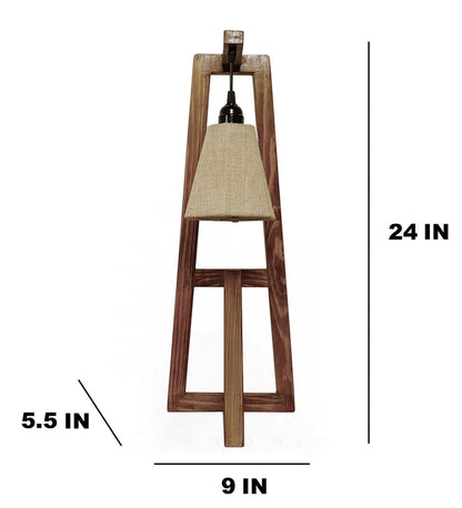 Modern Wooden Tripod Floor Lamp | Decorative Standing Lamp for Living Room & Bedroom