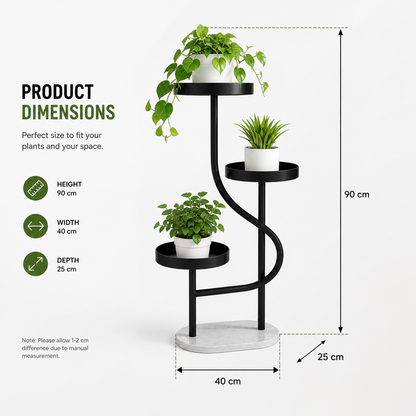 Modern 3 Tier Plant Stand for Home | Stylish Indoor Outdoor Flower Stand